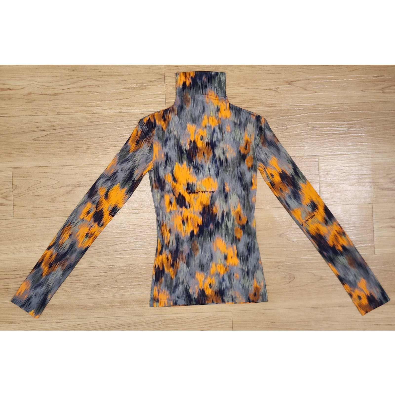 Off-White Second Skin Chine Turtleneck Top Shirt Virgil Abloh L/S Blouse Read